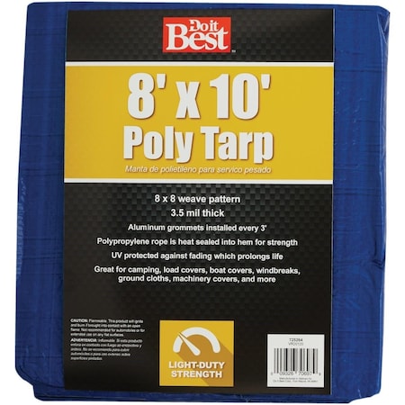 All-Source 8 ft x 10 ft Tarp, Blue 725264